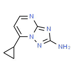 ChemSpider 2D Image | 7-Cyclopropyl[1,2,4]triazolo[1,5-a]pyrimidin-2-amine | C8H9N5