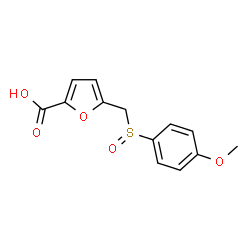 ChemSpider 2D Image | 5-{[(4-Methoxyphenyl)sulfinyl]methyl}-2-furoic acid | C13H12O5S