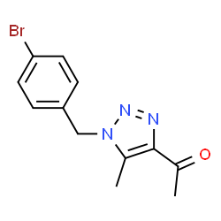 ChemSpider 2D Image | 1-(1-(4-bromobenzyl)-5-methyl-1H-1,2,3-triazol-4-yl)ethanone | C12H12BrN3O