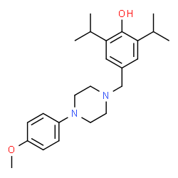 ChemSpider 2D Image | 2,6-Diisopropyl-4-{[4-(4-methoxyphenyl)-1-piperazinyl]methyl}phenol | C24H34N2O2
