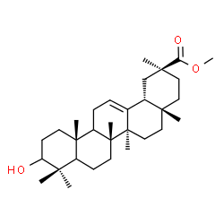 ChemSpider 2D Image | Methyl (5xi,9xi)-3-hydroxyolean-12-en-30-oate | C31H50O3