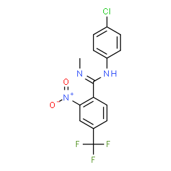ChemSpider 2D Image | N-(4-Chlorophenyl)-N'-methyl-2-nitro-4-(trifluoromethyl)benzenecarboximidamide | C15H11ClF3N3O2