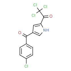 ChemSpider 2D Image | 2,2,2-Trichloro-1-[4-(4-chlorobenzoyl)-1H-pyrrol-2-yl]ethanone | C13H7Cl4NO2