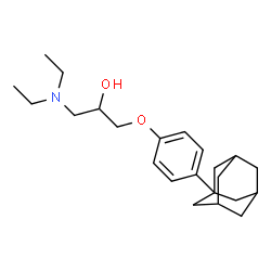 ChemSpider 2D Image | 1-[4-(Adamantan-1-yl)phenoxy]-3-(diethylamino)-2-propanol | C23H35NO2
