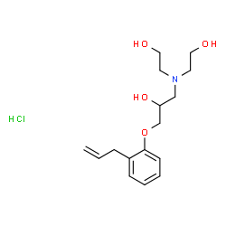 ChemSpider 2D Image | 1-(2-Allylphenoxy)-3-[bis(2-hydroxyethyl)amino]-2-propanol hydrochloride (1:1) | C16H26ClNO4