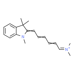 ChemSpider 2D Image | N,N-Dimethyl-6-(1,3,3-trimethyl-1,3-dihydro-2H-indol-2-ylidene)-2,4-hexadien-1-iminium | C19H25N2