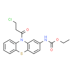 ChemSpider 2D Image | Ethyl [10-(3-chloropropanoyl)-10H-phenothiazin-2-yl]carbamate | C18H17ClN2O3S