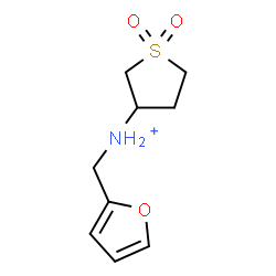 ChemSpider 2D Image | N-(2-Furylmethyl)tetrahydro-3-thiophenaminium 1,1-dioxide | C9H14NO3S