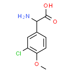 ChemSpider 2D Image | Amino(3-chloro-4-methoxyphenyl)acetic acid | C9H10ClNO3