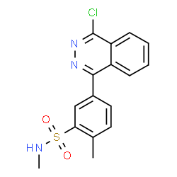 ChemSpider 2D Image | 5-(4-Chloro-1-phthalazinyl)-N,2-dimethylbenzenesulfonamide | C16H14ClN3O2S