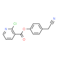 ChemSpider 2D Image | 4-(Cyanomethyl)phenyl 2-chloronicotinate | C14H9ClN2O2
