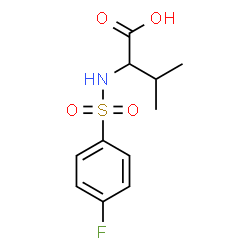 ChemSpider 2D Image | N-[(4-Fluorophenyl)sulfonyl]valine | C11H14FNO4S
