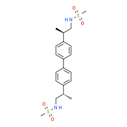ChemSpider 2D Image | N-[(2R)-2-(4'-{(2S)-1-[(Methylsulfonyl)amino]-2-propanyl}-4-biphenylyl)propyl]methanesulfonamide | C20H28N2O4S2