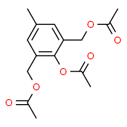 ChemSpider 2D Image | (2-Acetoxy-5-methyl-1,3-phenylene)bis(methylene) diacetate | C15H18O6