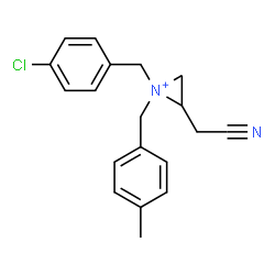 ChemSpider 2D Image | 1-(4-Chlorobenzyl)-2-(cyanomethyl)-1-(4-methylbenzyl)aziridinium | C19H20ClN2