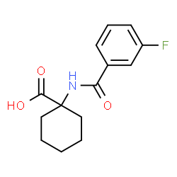 ChemSpider 2D Image | 1-(3-Fluoro-benzoylamino)-cyclohexanecarboxylic acid | C14H16FNO3
