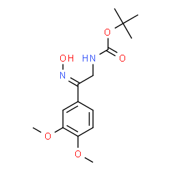 ChemSpider 2D Image | tert-Butyl [(2Z)-2-(3,4-dimethoxyphenyl)-2-(hydroxyimino)ethyl]carbamate | C15H22N2O5