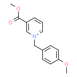 ChemSpider 2D Image | 1-(4-Methoxybenzyl)-3-(methoxycarbonyl)pyridinium | C15H16NO3
