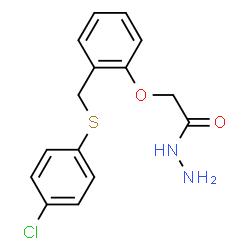 ChemSpider 2D Image | 2-(2-{[(4-chlorophenyl)thio]methyl}phenoxy)acetohydrazide | C15H15ClN2O2S