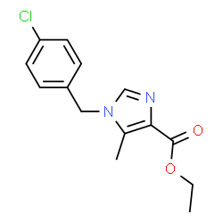 ChemSpider 2D Image | ethyl 1-(4-chlorobenzyl)-5-methylimidazole-4-carboxylate | C14H15ClN2O2
