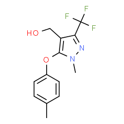 ChemSpider 2D Image | 1-Methyl-5-(4-methylphenoxy)-3-(trifluoromethyl)-1H-pyrazole-4-methanol | C13H13F3N2O2