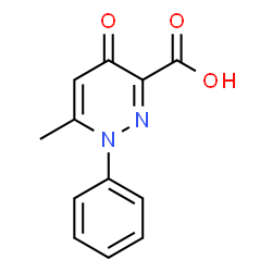 ChemSpider 2D Image | 6-Methyl-4-oxo-1-phenyl-1,4-dihydro-3-pyridazinecarboxylic acid | C12H10N2O3