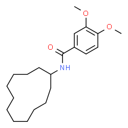 ChemSpider 2D Image | N-Cyclododecyl-3,4-dimethoxybenzamide | C21H33NO3