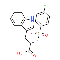 ChemSpider 2D Image | N-[(4-Chlorophenyl)sulfonyl]tryptophan | C17H15ClN2O4S