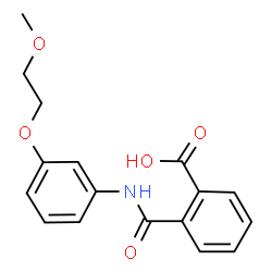 ChemSpider 2D Image | 2-{[3-(2-Methoxyethoxy)phenyl]carbamoyl}benzoic acid | C17H17NO5