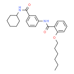 ChemSpider 2D Image | N-[3-(Cyclohexylcarbamoyl)phenyl]-2-(hexyloxy)benzamide | C26H34N2O3