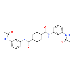 ChemSpider 2D Image | N,N'-Bis(3-acetamidophenyl)-1,4-cyclohexanedicarboxamide | C24H28N4O4