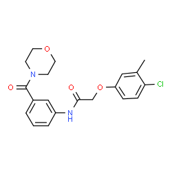 ChemSpider 2D Image | 2-(4-Chloro-3-methylphenoxy)-N-[3-(4-morpholinylcarbonyl)phenyl]acetamide | C20H21ClN2O4
