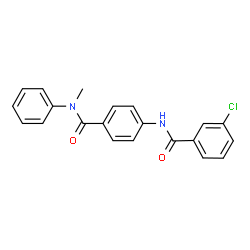 ChemSpider 2D Image | 4-[(3-Chlorobenzoyl)amino]-N-methyl-N-phenylbenzamide | C21H17ClN2O2