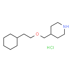 ChemSpider 2D Image | 4-[(2-cyclohexylethoxy)methyl]piperidine hydrochloride | C14H28ClNO