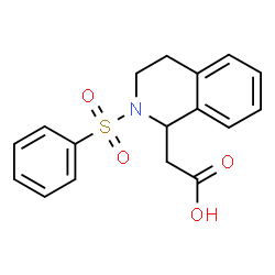 ChemSpider 2D Image | [2-(Phenylsulfonyl)-1,2,3,4-tetrahydro-1-isoquinolinyl]acetic acid | C17H17NO4S