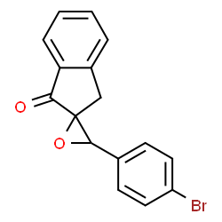 ChemSpider 2D Image | 3'-(4-Bromophenyl)spiro[indene-2,2'-oxiran]-1(3H)-one | C16H11BrO2