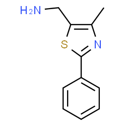 ChemSpider 2D Image | (4-methyl-2-phenyl-1,3-thiazol-5-yl)methanamine | C11H12N2S