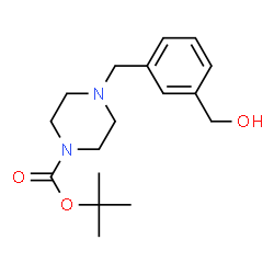 ChemSpider 2D Image | 2-Methyl-2-propanyl 4-[3-(hydroxymethyl)benzyl]-1-piperazinecarboxylate | C17H26N2O3