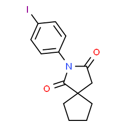 ChemSpider 2D Image | 2-(4-Iodophenyl)-2-azaspiro[4.4]nonane-1,3-dione | C14H14INO2