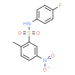 ChemSpider 2D Image | N-(4-Fluorophenyl)-2-methyl-5-nitrobenzenesulfonamide | C13H11FN2O4S