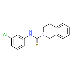 ChemSpider 2D Image | N-(3-Chlorophenyl)-3,4-dihydro-2(1H)-isoquinolinecarbothioamide | C16H15ClN2S