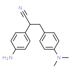 ChemSpider 2D Image | 2-(4-Aminophenyl)-3-[4-(dimethylamino)phenyl]propanenitrile | C17H19N3