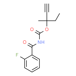 ChemSpider 2D Image | 3-Methyl-1-pentyn-3-yl (2-fluorobenzoyl)carbamate | C14H14FNO3