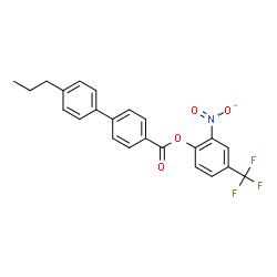 ChemSpider 2D Image | 2-Nitro-4-(trifluoromethyl)phenyl 4'-propyl-4-biphenylcarboxylate | C23H18F3NO4