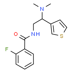 ChemSpider 2D Image | N-[2-(Dimethylamino)-2-(3-thienyl)ethyl]-2-fluorobenzamide | C15H17FN2OS