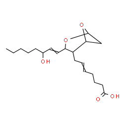 ChemSpider 2D Image | 7-[3-(3-Hydroxy-1-octen-1-yl)-2,6-dioxabicyclo[3.1.1]hept-4-yl]-5-heptenoic acid | C20H32O5
