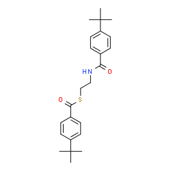 ChemSpider 2D Image | 2-{[4-(tert-butyl)benzoyl]amino}ethyl 4-(tert-butyl)benzene-1-carbothioate | C24H31NO2S