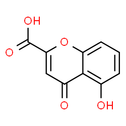 ChemSpider 2D Image | 5-Hydroxy-4-oxo-4H-chromene-2-carboxylic acid | C10H6O5