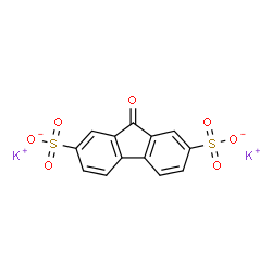 ChemSpider 2D Image | Dipotassium 9-oxo-9H-fluorene-2,7-disulfonate | C13H6K2O7S2