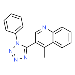 ChemSpider 2D Image | 4-Methyl-3-(1-phenyl-1H-tetrazol-5-yl)quinoline | C17H13N5